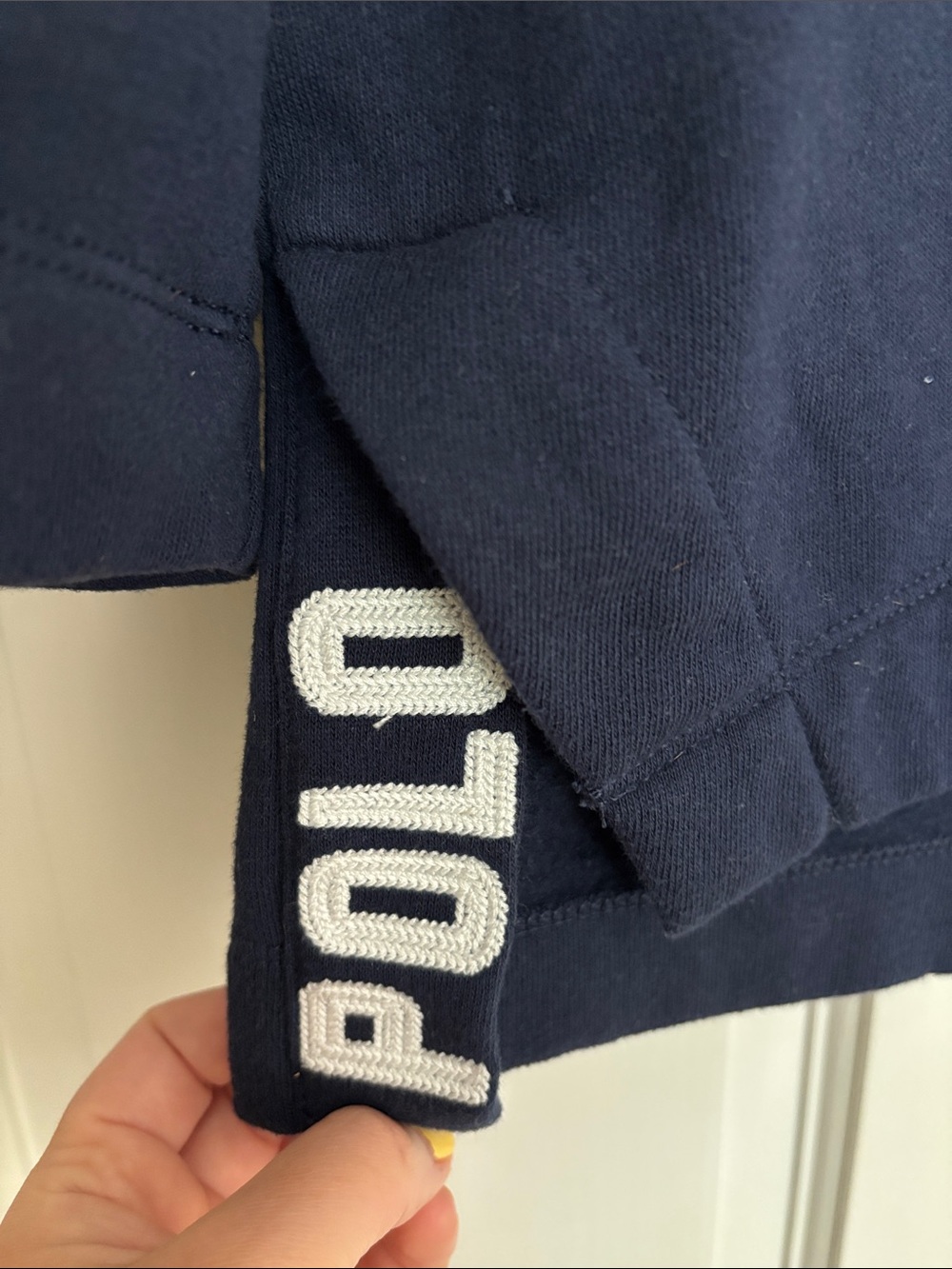 Polo by Ralph Lauren Navy Pullover Sweatshirt with White Pony Logo - Picture 2 of 3
